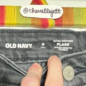 Old Navy Women's Black High-Rise Flare Jeans